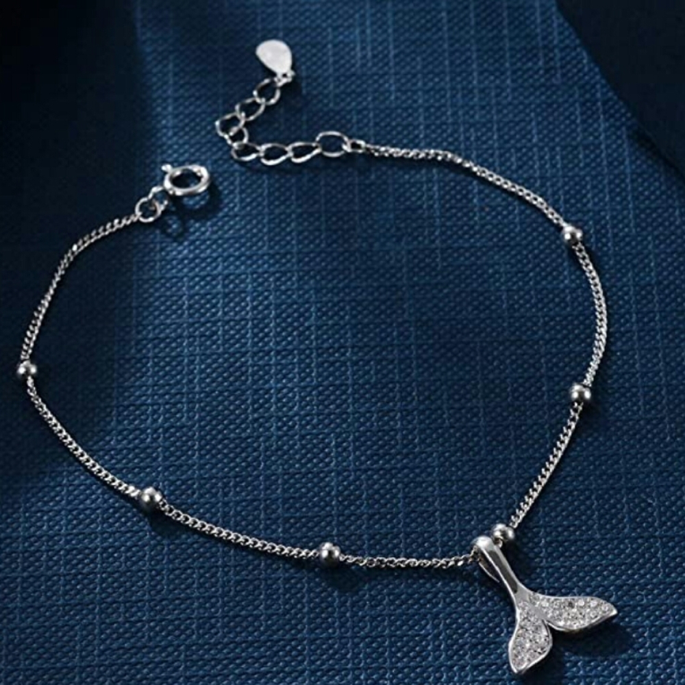 NEW Diamond Sterling bracelet or anklet